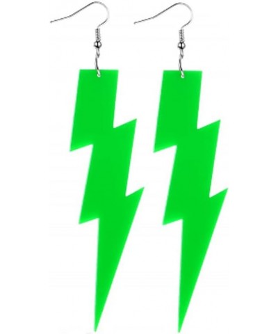 Multicolor 80s Neon Earrings Acrylic Exaggerated Lightning Bolt Dangle Earrings Halloween Retro 80 90's Party Costume Accesso...