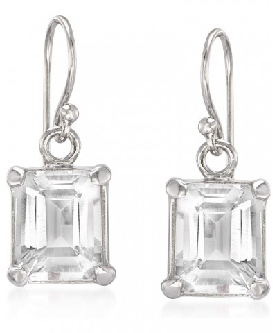 6.50 ct. t.w. Emerald-Cut White Topaz Drop Earrings in Sterling Silver $36.12 Earrings