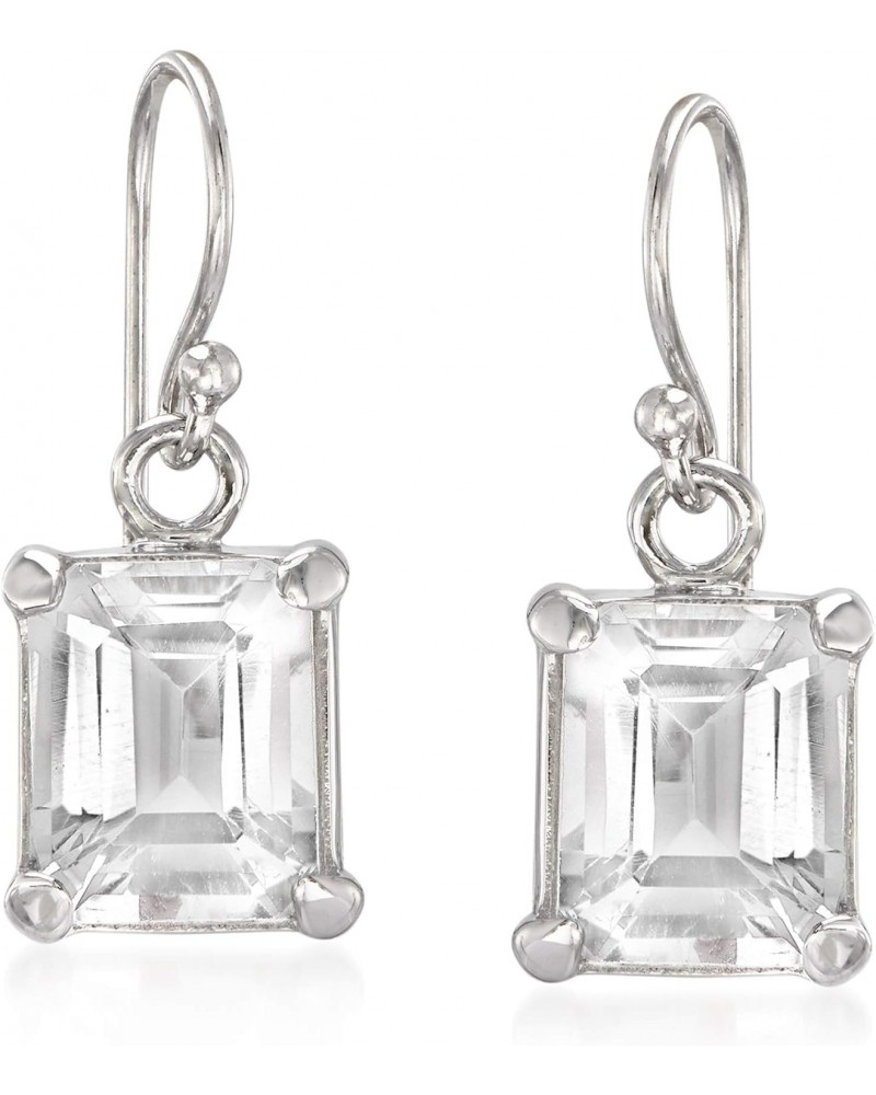 6.50 ct. t.w. Emerald-Cut White Topaz Drop Earrings in Sterling Silver $36.12 Earrings