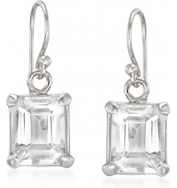 6.50 ct. t.w. Emerald-Cut White Topaz Drop Earrings in Sterling Silver $36.12 Earrings