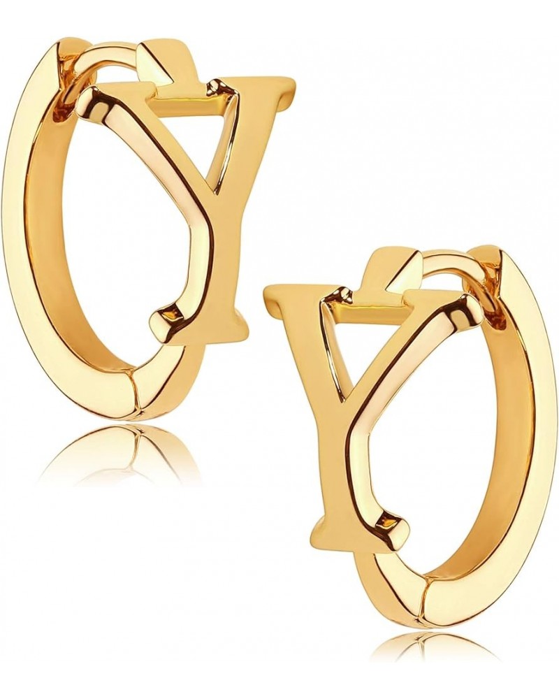 Gold Initial Earrings for Women 26 Letters A-Z 14K Gold Filled Small Hypoallergenic Personalized Alphabet Jewelry Gift Y $9.0...