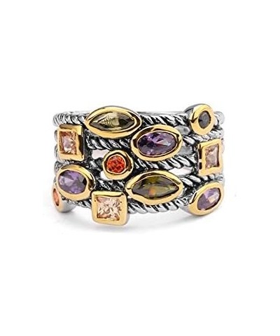 UNY Ring Beautiful Multi CZ Twisted Cable Wire Designer Fashion Brand Vintage Love Antique Womens Jewelry (9) $16.79 Rings