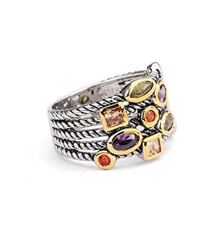 UNY Ring Beautiful Multi CZ Twisted Cable Wire Designer Fashion Brand Vintage Love Antique Womens Jewelry (9) $16.79 Rings