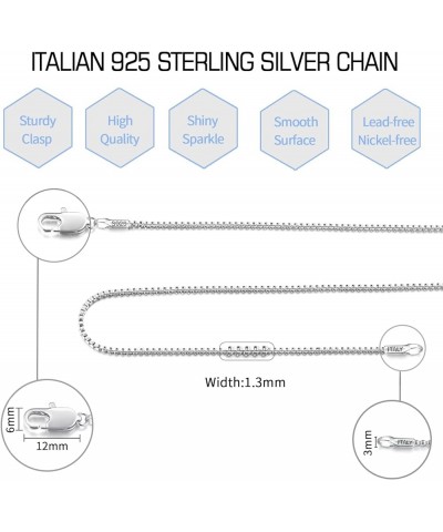 Italian 1.3mm Solid 14K Gold Over 925 Sterling Silver Chain Necklace for Women Girls, Italian Box Chain Thin & Strong Women's...