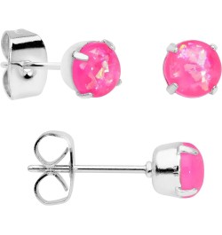 Stainless Steel Iridescent Stud Earrings Set of 3 Pierced Post Fashion Earrings Women Pink $12.73 Earrings