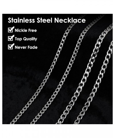 5mm/7mm Cuban Link Chain for Men Women,316L Stainless Steel Mens Jewelry Hip Hop Necklaces 18"/20"/22"/24",Birthday Gifts Mot...