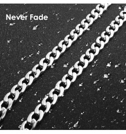 5mm/7mm Cuban Link Chain for Men Women,316L Stainless Steel Mens Jewelry Hip Hop Necklaces 18"/20"/22"/24",Birthday Gifts Mot...