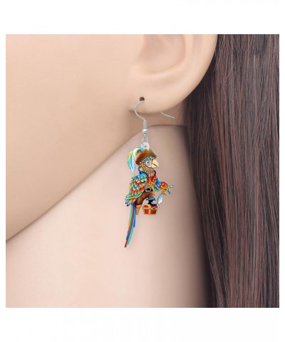 Acrylic Halloween Sweet Pirate Skull Earrings Drop Dangle Fashion Charms Jewelry For Women Girls Gift Pirate Parrot F $6.23 E...