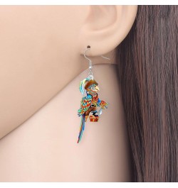 Acrylic Halloween Sweet Pirate Skull Earrings Drop Dangle Fashion Charms Jewelry For Women Girls Gift Pirate Parrot F $6.23 E...