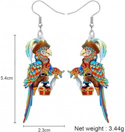 Acrylic Halloween Sweet Pirate Skull Earrings Drop Dangle Fashion Charms Jewelry For Women Girls Gift Pirate Parrot F $6.23 E...