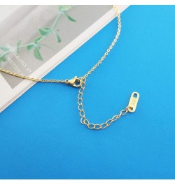 Gold Initial Necklace, 18K Gold Plated Stainless Steel Coin Engraved Heart Letter Necklace Name Necklace for Women Girls V $7...