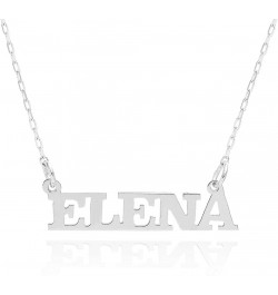 14K White Gold Personalized Capital Name Necklace - Custom Made Any Name 18.0 Inches $89.67 Necklaces