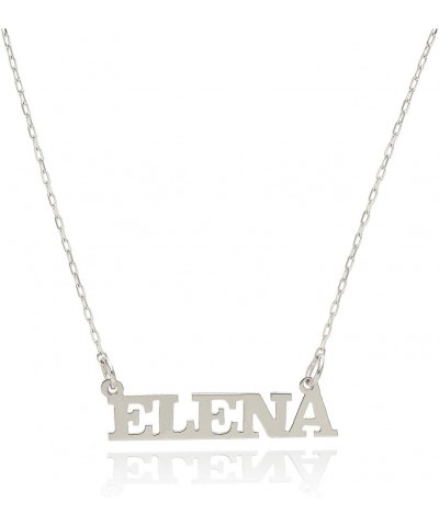 14K White Gold Personalized Capital Name Necklace - Custom Made Any Name 18.0 Inches $89.67 Necklaces