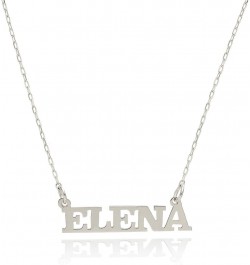 14K White Gold Personalized Capital Name Necklace - Custom Made Any Name 18.0 Inches $89.67 Necklaces