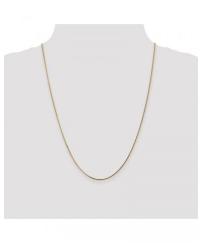 Curb Link Pendant Chain Necklace - 14K Yellow and White Gold - 10" 13" 16" 18" 20" 24" inches Length - 0.90mm and 1.30mm Widt...