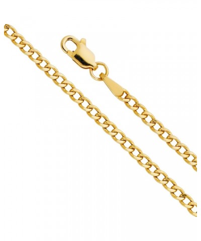 14k REAL Yellow Gold 2mm Hollow Cuban Curb Chain Necklace with Lobster Claw Clasp 24.0 Inches $78.30 Necklaces