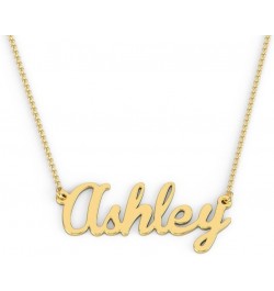 14K Personalized Name Necklace in Brannboll Font by JEWLR 18.0 Inches Yellow Gold $91.80 Necklaces