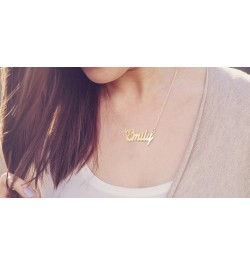 14K Personalized Name Necklace in Brannboll Font by JEWLR 18.0 Inches Yellow Gold $91.80 Necklaces