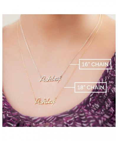 14K Personalized Name Necklace in Brannboll Font by JEWLR 18.0 Inches Yellow Gold $91.80 Necklaces