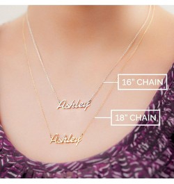 14K Personalized Name Necklace in Brannboll Font by JEWLR 18.0 Inches Yellow Gold $91.80 Necklaces