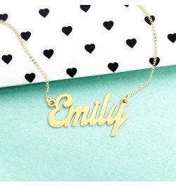 14K Personalized Name Necklace in Brannboll Font by JEWLR 18.0 Inches Yellow Gold $91.80 Necklaces