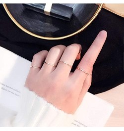 7 Pcs Set Knuckle Rings Minimalism 1mm Band Stacking Rings Size 4-10 Titanium Stainless Steel in Gold/Rose Gold/Silver/Black ...