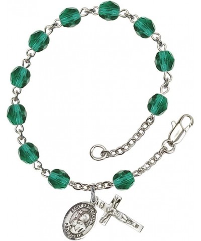 December Birth Month Bead Rosary Bracelet with Patron Saint Petite Charm, 7 1/2 Inch Saint Rene Goupil $39.85 Bracelets