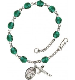 December Birth Month Bead Rosary Bracelet with Patron Saint Petite Charm, 7 1/2 Inch Saint Rene Goupil $39.85 Bracelets