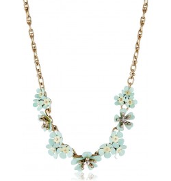 Women's 16 Inch Flower Frontal Gold Necklace, Sea Foam $13.67 Necklaces