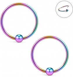 22G 10mm Nose Hoop Lip Eyebrow Tongue Helix Tragus Cartilage Septum Piercing Ring 2-12PCS 12PCS - Mix Color $7.64 Body Jewelry