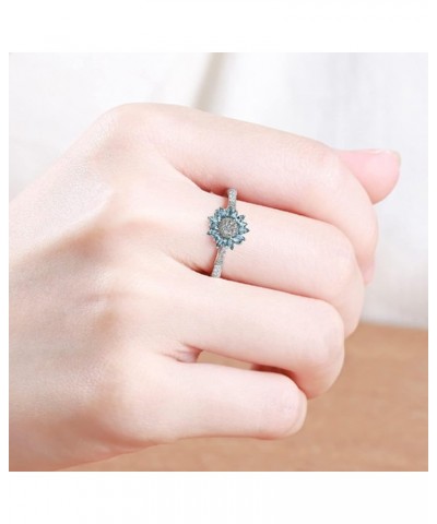 Ring Set Stainless Steel Flower Gold Sliver Wedding Elegant Jewelry 925 Rings and Silver Rings (6, Green) Style A 5 $8.00 Rings