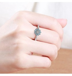 Ring Set Stainless Steel Flower Gold Sliver Wedding Elegant Jewelry 925 Rings and Silver Rings (6, Green) Style A 5 $8.00 Rings