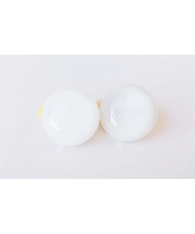 Clip-on Earrings Gumdrop Jelly Round Earrings Assorted Colors 1 inch White $9.62 Earrings