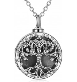 Urn Necklace for Ashes Sterling Silver Tree of Life Locket Necklace That Holds Pictures Cremation Urn Jewelry Memorial Keepsa...