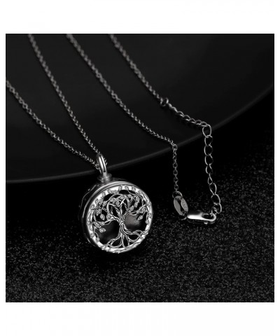 Urn Necklace for Ashes Sterling Silver Tree of Life Locket Necklace That Holds Pictures Cremation Urn Jewelry Memorial Keepsa...