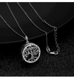 Urn Necklace for Ashes Sterling Silver Tree of Life Locket Necklace That Holds Pictures Cremation Urn Jewelry Memorial Keepsa...