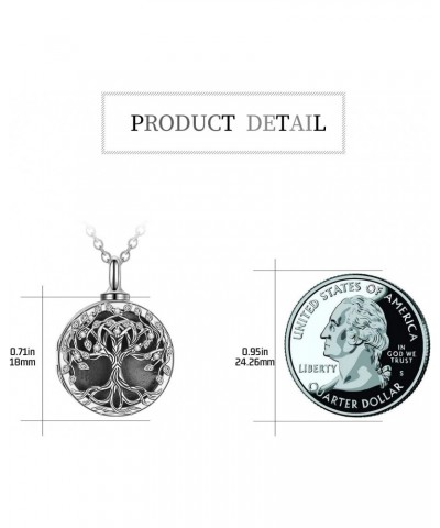 Urn Necklace for Ashes Sterling Silver Tree of Life Locket Necklace That Holds Pictures Cremation Urn Jewelry Memorial Keepsa...