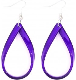 Resin Tear Drop Loop Earring Plum $11.00 Earrings