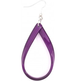 Resin Tear Drop Loop Earring Plum $11.00 Earrings