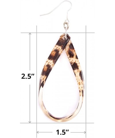 Resin Tear Drop Loop Earring Plum $11.00 Earrings