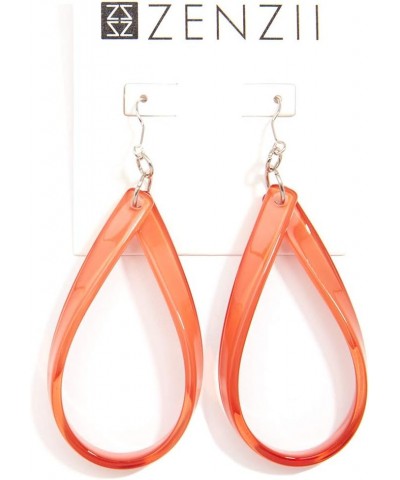 Resin Tear Drop Loop Earring Plum $11.00 Earrings