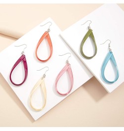 Resin Tear Drop Loop Earring Plum $11.00 Earrings