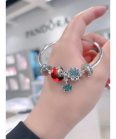 2Pcs Murano Charms for Pandora Bracelets 925 Sterling Silver Charms for Bracelets Mula Glass Charms for Bracelets Red Beads J...