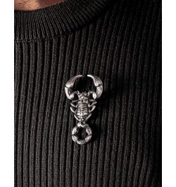 Scorpion Brooch Animal Pin Shawl Pin Dress Clips Jewelry Halloween Accessory Gift for Women Men Girls Scorpio Birthday Silver...