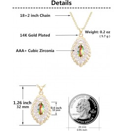 Oval Crystal Pendant Dangle Necklaces and Earrings Jewelry Sets for Women Glod Plated Jun-Lavender-14K Gold $17.07 Jewelry Sets