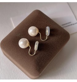 Pearl Clip On Earrings Women Gold Plated Fake Earrings Clip On Pearl Earrings non Piercing Clip Earrings Simulated Freshwater...