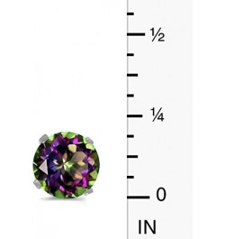 5mm Round Mystic Topaz Stud Earrings Set in 14k White Gold $52.99 Earrings