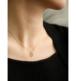 Dainty Gold Initial Necklaces for Women Girl, 14K Gold Plated CZ Cubic Zirconia Elegant Letter Pendant Necklace Tiny Gold Nam...