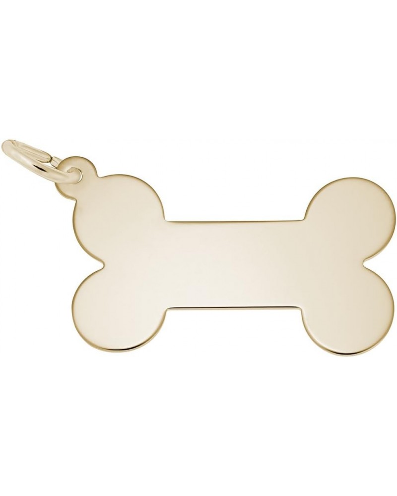 10k Yellow Gold Dog Bone Charm, Charms for Bracelets and Necklaces $76.80 Bracelets