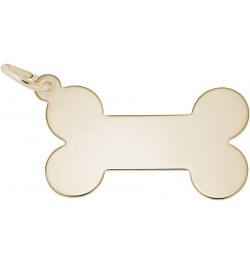 10k Yellow Gold Dog Bone Charm, Charms for Bracelets and Necklaces $76.80 Bracelets